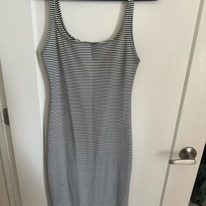 Striped Black and White Women's Dress